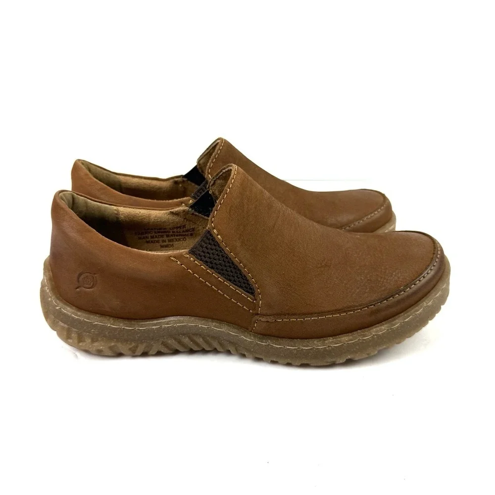 Born Breck Loafer 6 Brown Maple Leaf Slip On Leather Shoes Women 36-37 MRSP $130